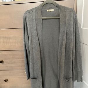 Cardigan with pearl button accents